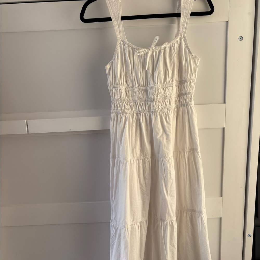 Aritiza Sunday Best Martine Midi white dress Medium NWT